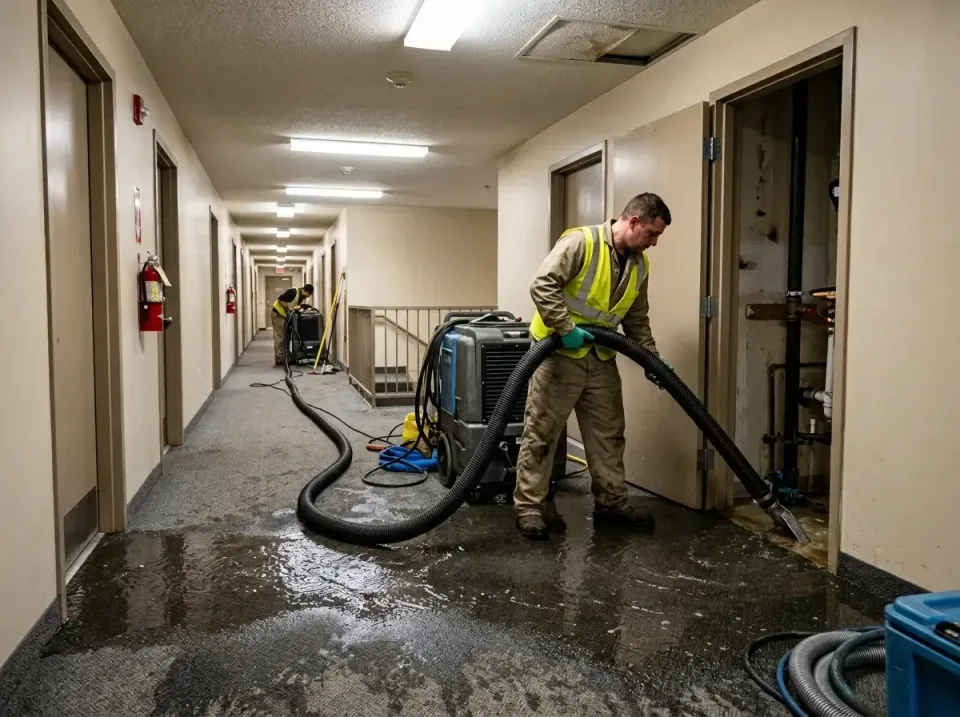 multi-unit-apartment-hallway-f-005 — frequently asked questions, Emergency Burst Pipe Water Extraction & Removal in Parsippa…